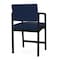 Lesro Lenox Steel Hip Chair Metal Frame, Black, MD Ink Upholstery LS1161 - alternate 3